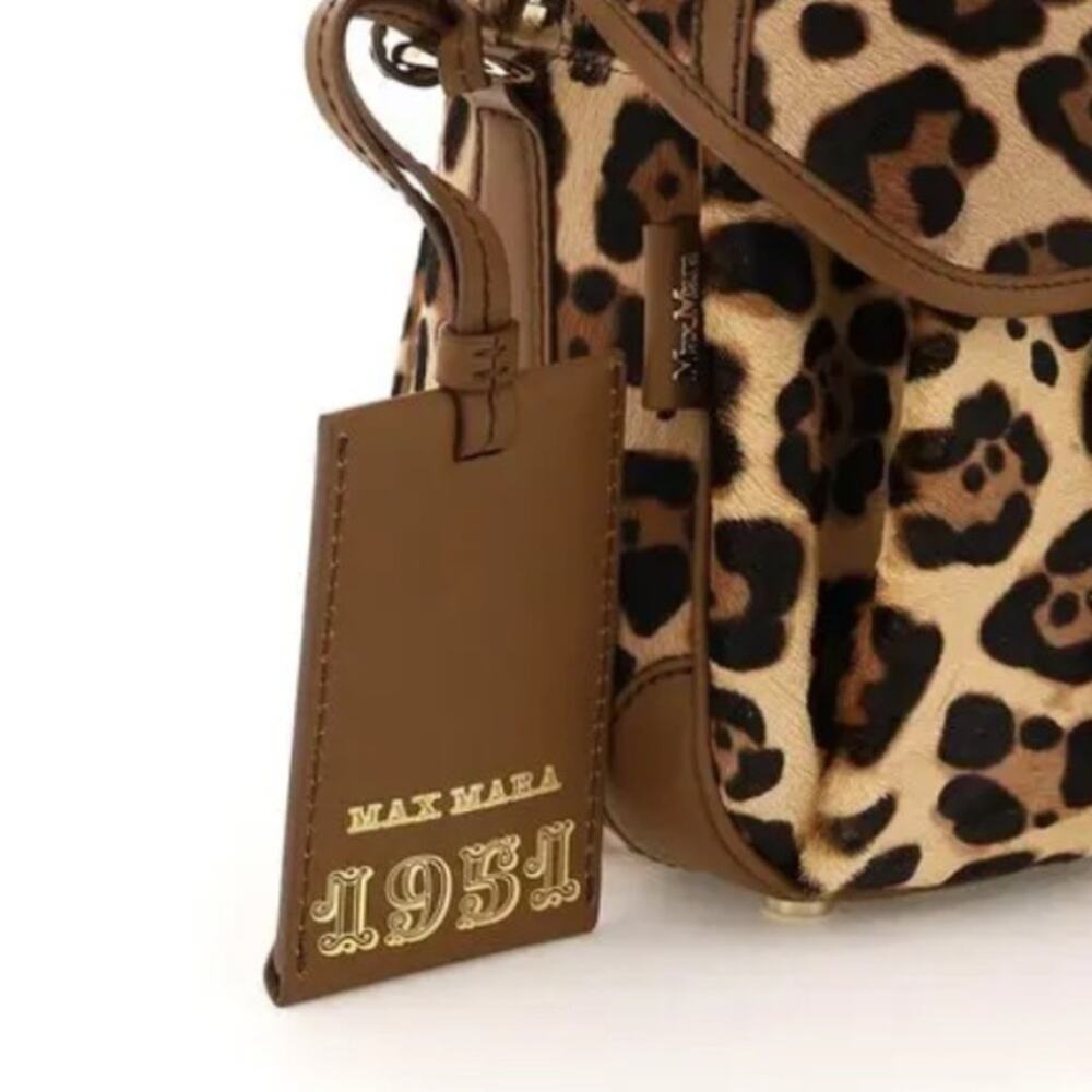 Max Mara Leopard Pony Hair Anna Large Bag Purse - Picture 7 of 9